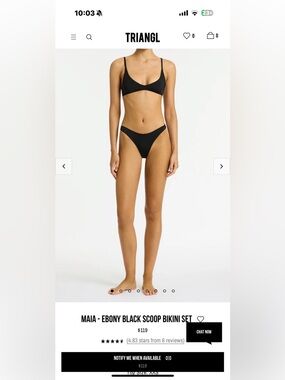 TRIANGL black shimmer bikini set